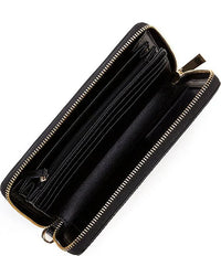 Thumbnail for Michael Kors Jet Set Travel Continental Clutch Wristlet Wallet Black