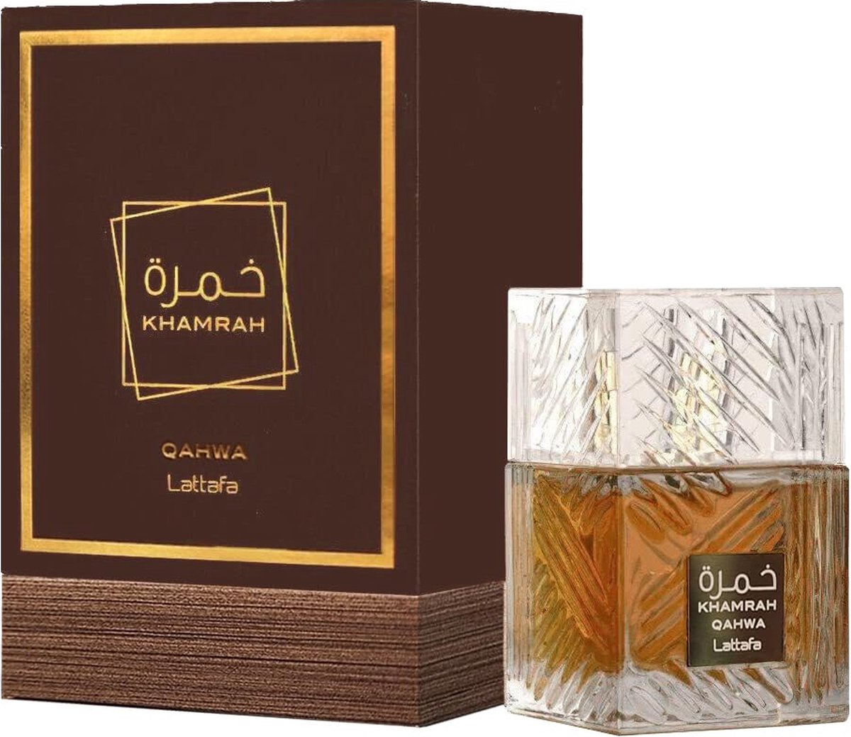 Lattafa Khamrah Qawah Eau de Parfum – 3.4 oz (100ml) Unisex Fragrance – Long-Lasting Arabic Coffee & Oud Scent