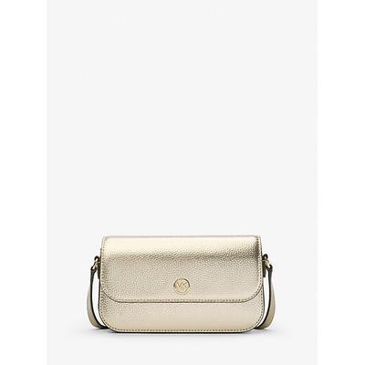 Michael Kors Jet Set Travel Small Metallic Leather Crossbody Bag