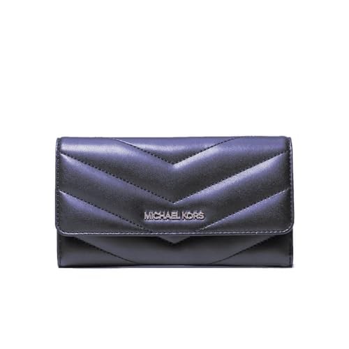 Michael Kors Wallet for Women Jet Set Travel Collection Trifold Wallet for Women, Navy, Casual