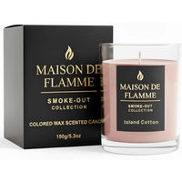 Thumbnail for Maison De Flamme Island Cotton scented candle with luxury black box on clean white background