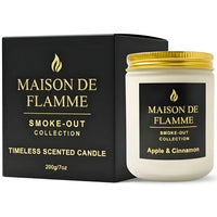 Thumbnail for Maison De Flamme Apple & Cinnamon scented candle with black luxury box — premium soy wax candle from the Smoke-Out Collection.
