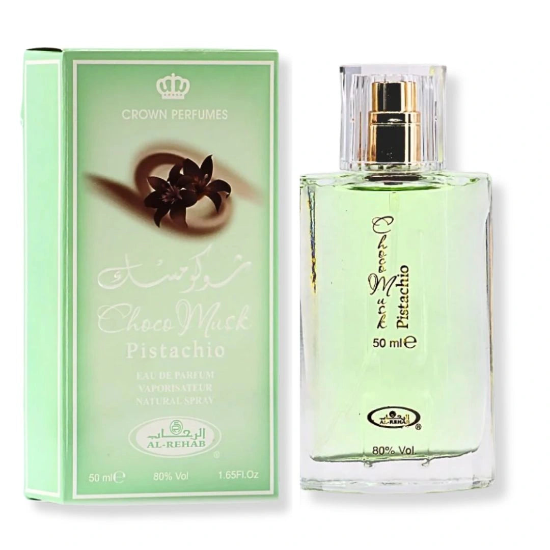 Al Rehab Choco Musk Pistachio Eau de Parfum Spray 50ml (1.7 oz) (Pack of 12)