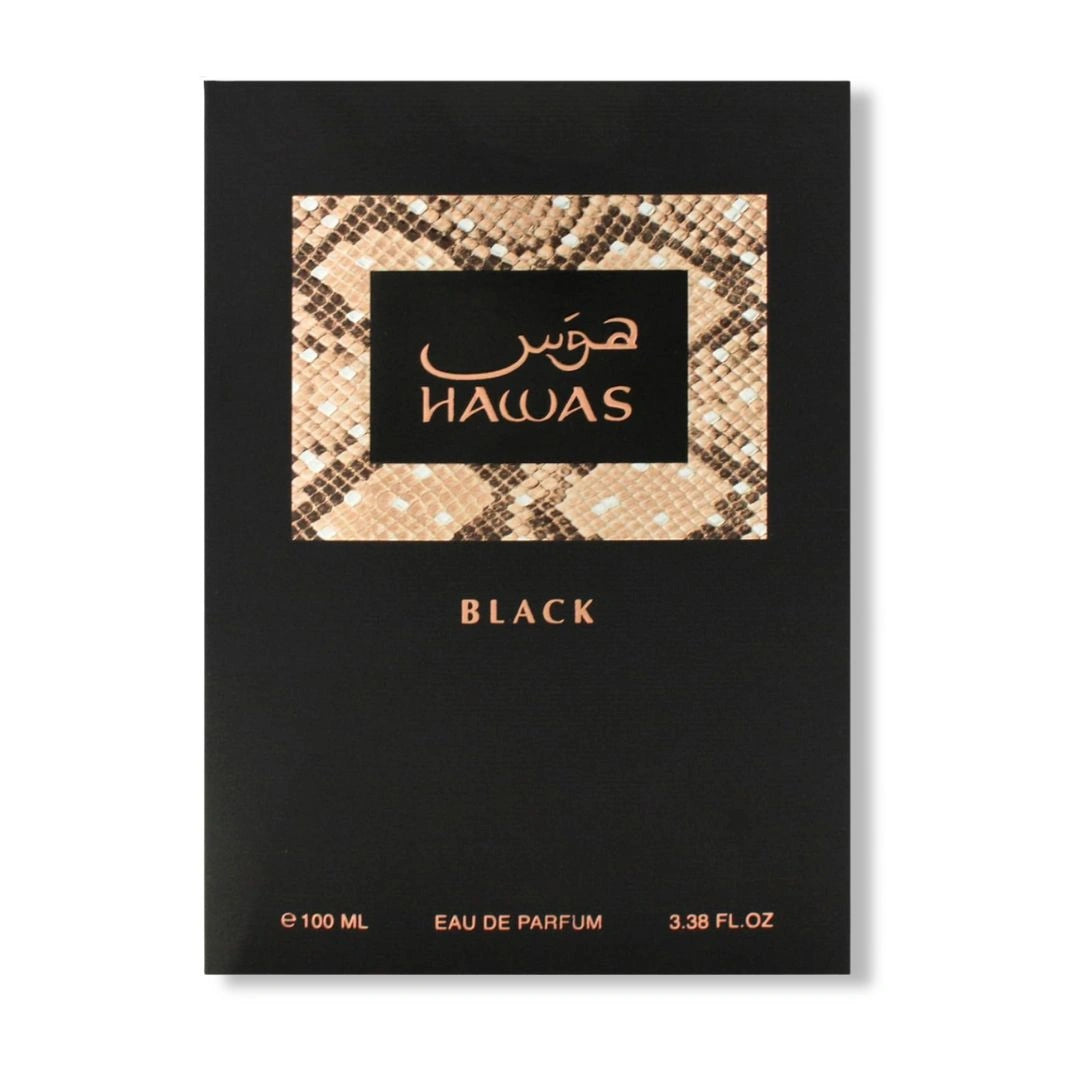 Rasasi Hawas Black Eau de Parfum Spray 100ML (3.4 OZ) | For the Man Who Leaves a Lasting Impression