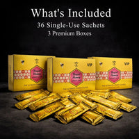 Thumbnail for Royal VIP Honey 36 sachets included 3 premium boxes single use honey packs for men - Shopeezy