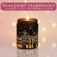 Thumbnail for Vanilla & Strawberry scented candle in a black jar with luxury holiday packaging – Maison de Flamme Smoke-Out Collection, available at Shopeezy.