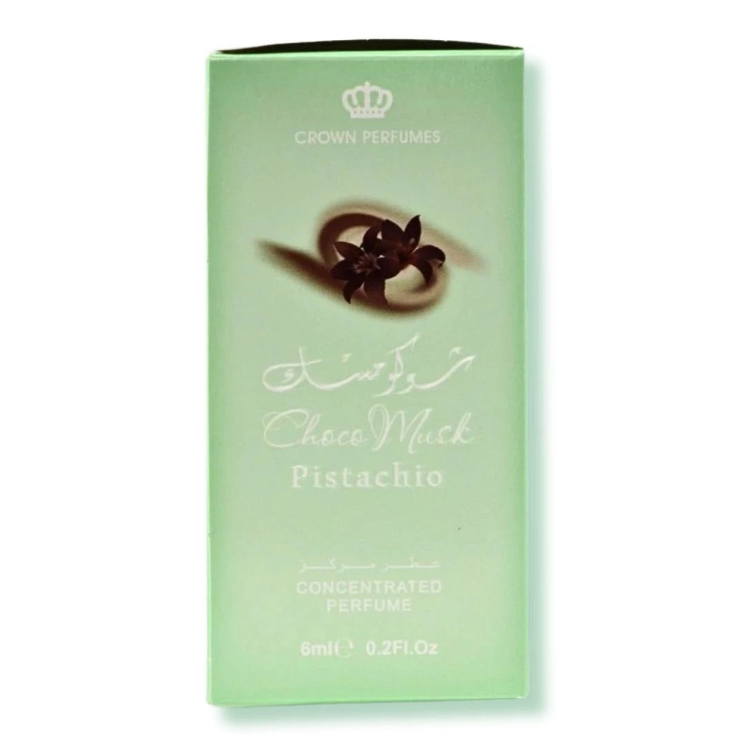 Al Rehab Choco Musk Pistachio 6ml Roll-On Perfume Oil | Nutty Vanilla Dessert Scent | Alcohol-Free Unisex Gourmand Perfume Oil