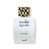 Thumbnail for Royal Musk White Musk perfume by Surrati, unisex Arabian fragrance bottle with gold cap and white glass - Shopeezy