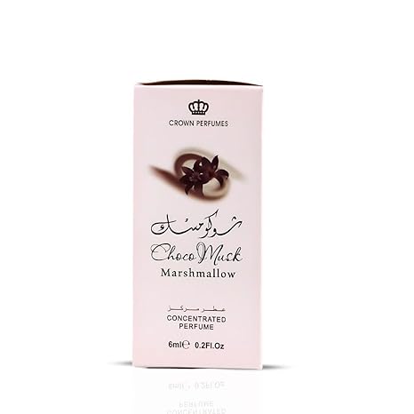 Al Rehab Choco Musk Marshmallow 6ml Roll-On Perfume Oil | Fluffy Sweet Sugar & Vanilla Scent | Long-Lasting Alcohol-Free Unisex Perfume Oil