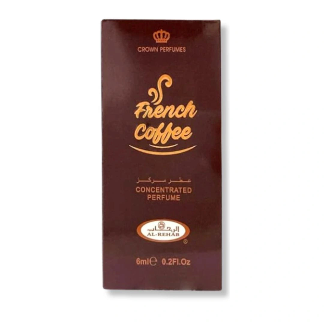 Al Rehab French Coffee Perfume Oil 6ml by Al Rehab | Alcohol-Free Coffee, Vanilla & Sweet Gourmand Fragrance