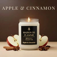 Thumbnail for Apple & Cinnamon Maison De Flamme candle with apple slices and cinnamon sticks — warm autumn fragrance candle