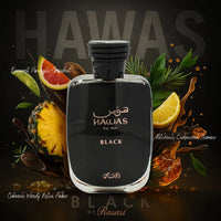 Thumbnail for Rasasi Hawas Black Eau de Parfum Spray 100ML (3.4 OZ) | For the Man Who Leaves a Lasting Impression