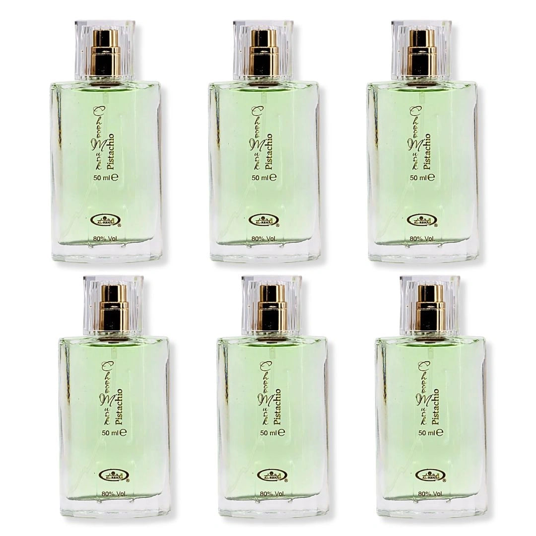 Al Rehab Choco Musk Pistachio Eau de Parfum Spray 50ml (1.7 oz) (Pack of 6)