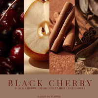 Thumbnail for Maison De Flamme Black Cherry candle notes - Black Cherry, Pear, Cinnamon, Patchouli - Shopeezy