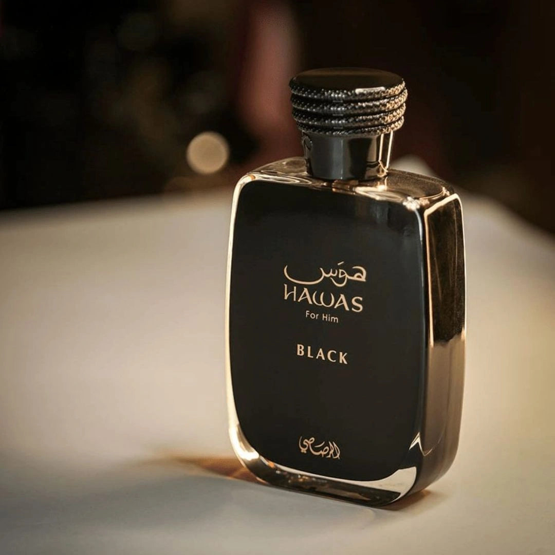 Rasasi Hawas Black Eau de Parfum Spray 100ML (3.4 OZ) | For the Man Who Leaves a Lasting Impression