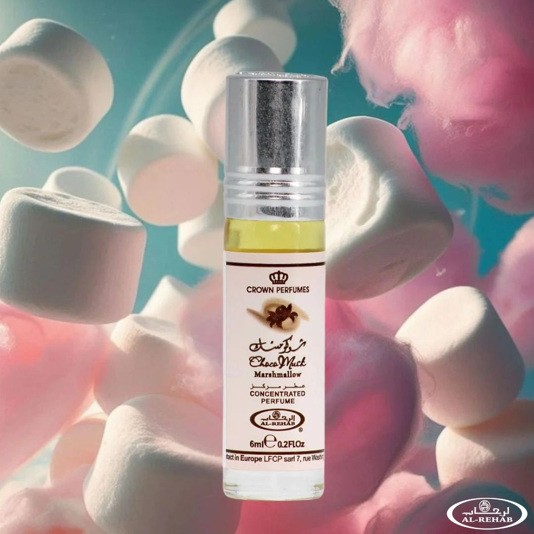 Al Rehab Choco Musk Marshmallow Eau de Parfum Spray 50ML & Perfume Oil 6ML | Marshmallow Dreams, Now in Spray & Oil (Bundle)