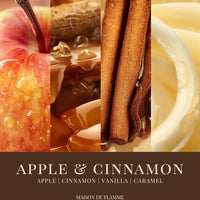 Thumbnail for Apple & Cinnamon Maison De Flamme candle with apple slices and cinnamon sticks — warm autumn fragrance candle. - Shopeezy