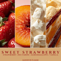 Thumbnail for Collage of strawberries, nectarine, marshmallows, and vanilla with 'Sweet Strawberry' text, available at Shopeezy.