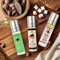 Thumbnail for Al Rehab Choco Musk Original, Choco Musk Marshmallow & Choco Musk Pistachio 6ML Roll-On Perfume Oils | Your Ultimate Trio of Decadent Dessert Perfumes