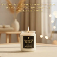 Thumbnail for Spicy Orange scented candle on a minimal home décor setup — bright citrus fragrance for cozy interiors.