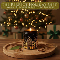 Thumbnail for Sandalwood candle displayed as a perfect holiday gift with warm cozy home background by Maison De Flamme available at Shopeezy.