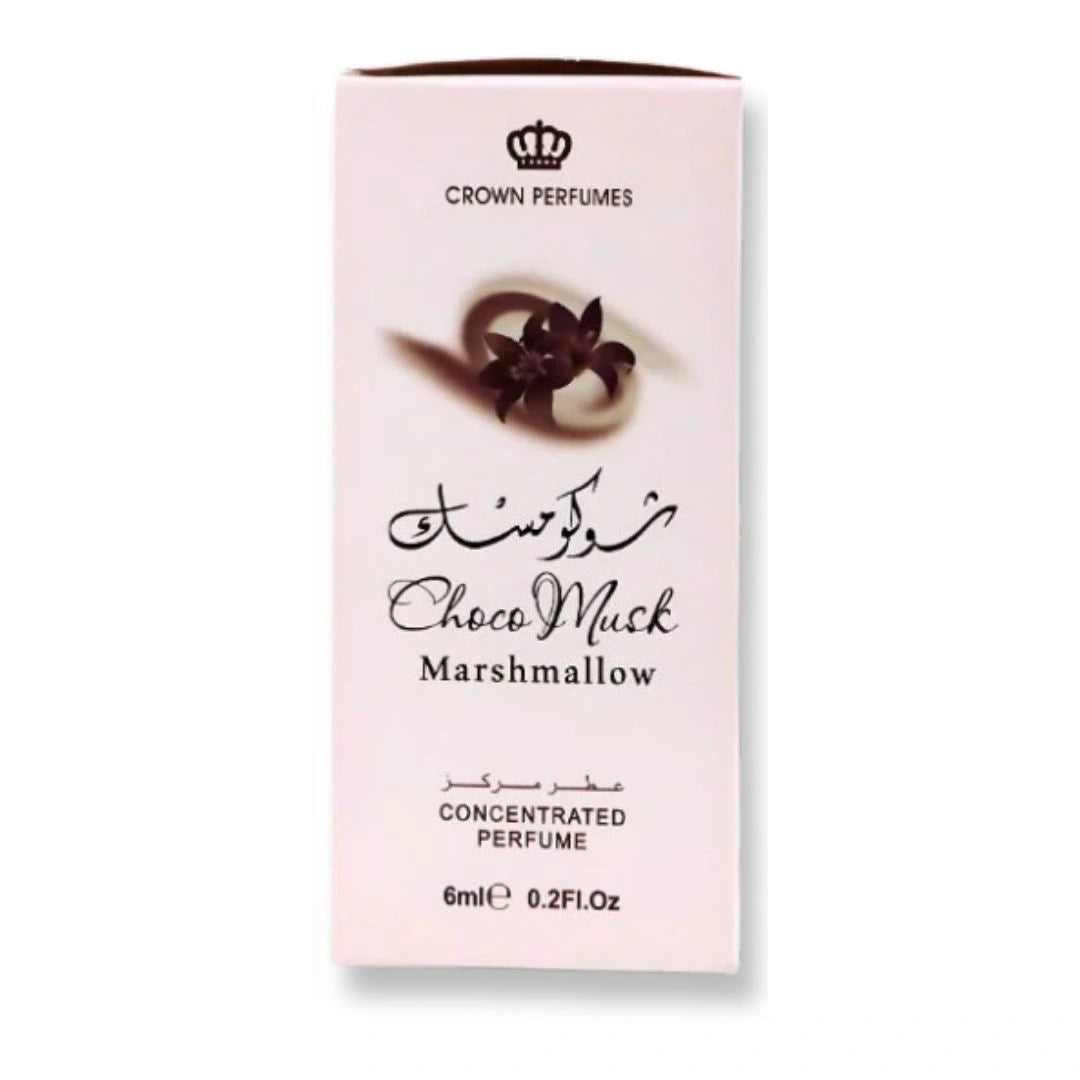 Al Rehab Choco Musk Marshmallow 6ml Roll-On Perfume Oil | Fluffy Sweet Sugar & Vanilla Scent | Alcohol-Free Unisex Perfume Oil