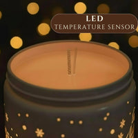 Thumbnail for Close-up of heat-activated LED temperature sensor inside the Sandalwood light-up scented candle, available at Shopeezy.