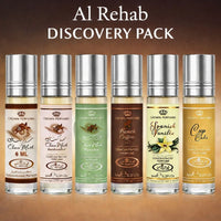 Thumbnail for Al Rehab gourmand discovery pack bundle with six 6ml roll-on perfume oils in assorted dessert-inspired fragrances - Shopeezy