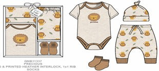 Quiltex Precious 4-Piece Layette Box Set – 0-6M