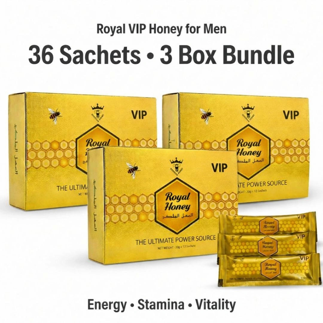 Royal VIP Honey for Men 36 sachets 3 box bundle vitality honey packs energy stamina support - Shopeezy