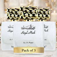Thumbnail for Royal Musk White Musk eau de parfum pack of 3 by Surrati, premium Arabian unisex perfume bundle - Shopeezy