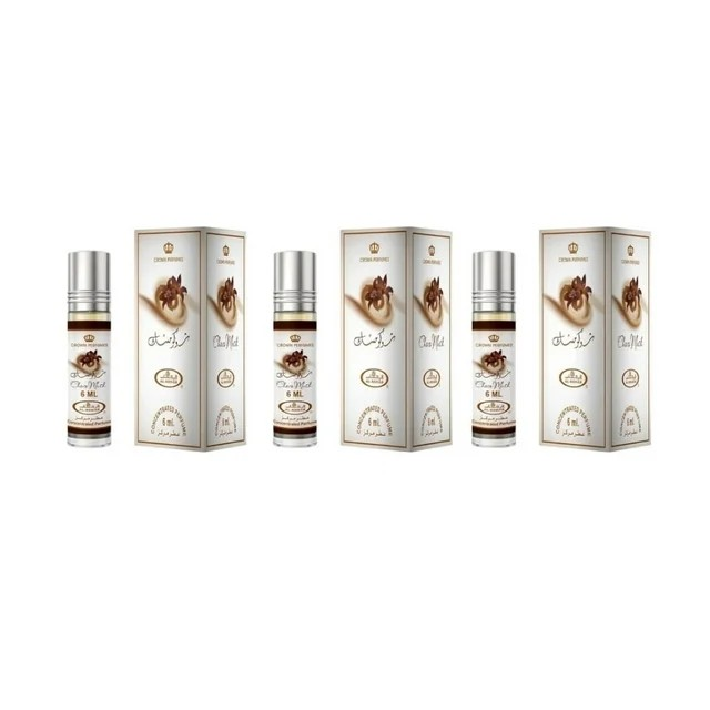Al Rehab Choco Musk 6ml Roll-On Perfume Oil – Pack of 3 | Sweet Chocolate & Vanilla Musk Attar | Long-Lasting Alcohol-Free Unisex Fragrance